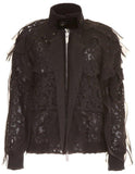 Lace Ruffle Bomber Jacket | DESIGNER INSPIRED FASHIONS