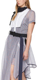 Blue Striped Organza Dress