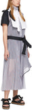 Blue Striped Organza Dress