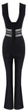 Black Embellished Bandage Jumpsuit