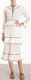 'Honor' Pintuck Panelled Dress