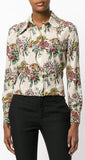 Animal Hand-Held Bouquet Printed Shirt