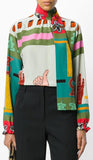 'Counting Three' Printed Blouse