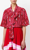 Lipstick Print Blouse
