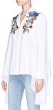 Falcon & Floral Embroidered Poplin Shirt