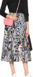 Pop Art Printed Midi Skirt