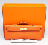 Orange Epsom Leather Kelly Cut Bag