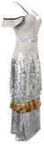 Cold-Shoulder Sequin-Embellished Plaid Dress