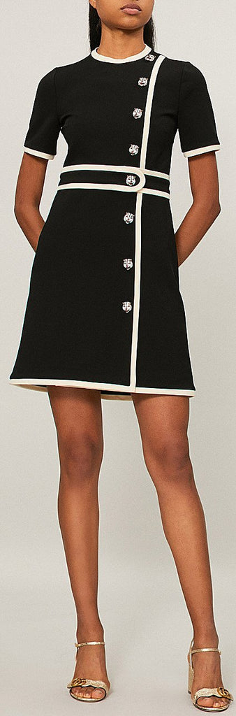 Tiger-Head Crepe Dress