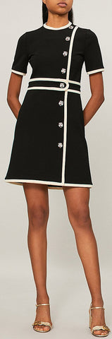 Tiger-Head Crepe Dress