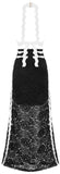 Cropped Scalloped Halter Bandage Top and Long Lace Skirt