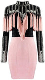 Embellished Fringed Cocktail Dress