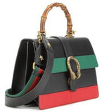 Dionysus Striped Nera Verde Rossa Leather Shoulder Bag - DESIGNER INSPIRED FASHIONS