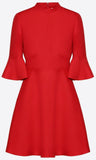 Crepe Couture Dress, Red