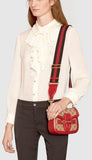 Lady Web GG Canvas Shoulder Bag - Red - DESIGNER INSPIRED FASHIONS