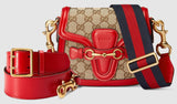Lady Web GG Canvas Shoulder Bag - Red - DESIGNER INSPIRED FASHIONS