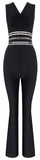 Black Embellished Bandage Jumpsuit