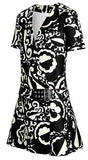 Optical Flower Printed Wool And Silk Dress | DESIGNER INSPIRED FASHIONS