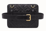 Upside Down Leather Bag, Black