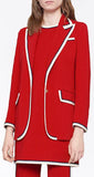 Contrast Blazer in Red