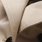 Slim Fit Trench Coat in Khaki - DESIGNER INSPIRED FASHIONS