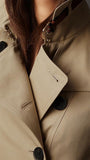 Slim Fit Trench Coat in Khaki - DESIGNER INSPIRED FASHIONS