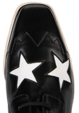 Black Elyse Shoes with White Stars - DESIGNER INSPIRED FASHIONS