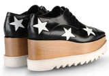 Black Elyse Shoes with White Stars - DESIGNER INSPIRED FASHIONS