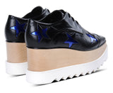 Black Elyse Brushed Star Shoes - DESIGNER INSPIRED FASHIONS