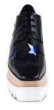 Black Elyse Brushed Star Shoes - DESIGNER INSPIRED FASHIONS