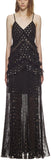 Metallic Polka Dot Maxi Dress