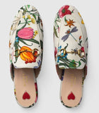 Princetown Flora Print Canvas Slipper | DESIGNER INSPIRED FASHIONS