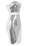 Strapless Sequin-Embellished Mini Dress