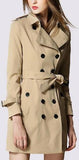 Double-Breasted Trench Coat in Khaki - DESIGNER INSPIRED FASHIONS