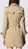 Double-Breasted Trench Coat in Khaki - DESIGNER INSPIRED FASHIONS