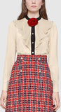 Shirt with Rose Brooch