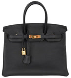 Birkin 35 Bag Black Togo Gold Hardware Ultimate Classic
