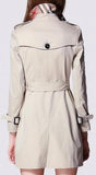 Ivory Double-Breasted Trench Coat - DESIGNER INSPIRED FASHIONS