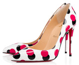 'Pigalle Follies' Patent Polkadots 100 mm Pumps | DESIGNER INSPIRED FASHIONS