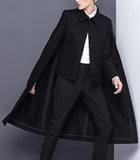 Black Wool Cape Jacket - DESIGNER INSPIRED FASHIONS