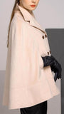 Double-Breasted Short Wool Cape - DESIGNER INSPIRED FASHIONS