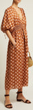 Primrose Shirred Polka-Dot Linen Dress