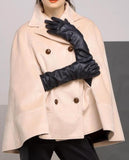 Double-Breasted Short Wool Cape - DESIGNER INSPIRED FASHIONS