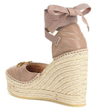 Leather Platform Espadrilles, Pink/Nude | DESIGNER INSPIRED FASHIONS