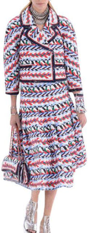 Multi Colored Jacket & Skirt Set - DESIGNER INSPIRED FASHIONS