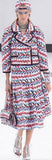 Multi Colored Jacket & Skirt Set - DESIGNER INSPIRED FASHIONS