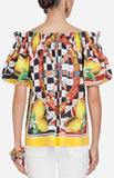 Sicilian Carretto Off-Shoulder Top