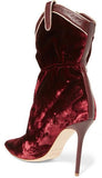 Daisy 100 Leather-Trimmed Velvet Ankle Boots