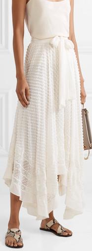 Hanky Lace-Trimmed Swiss-Dot Skirt | DESIGNER INSPIRED FASHIONS