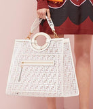 Runway PU Shopper, White | DESIGNER INSPIRED FASHIONS